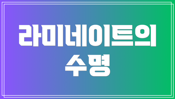 라미네이트의 수명