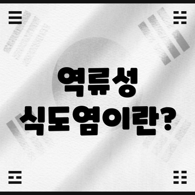역류성 식도염이란?