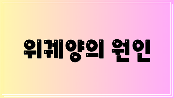 위궤양의 원인