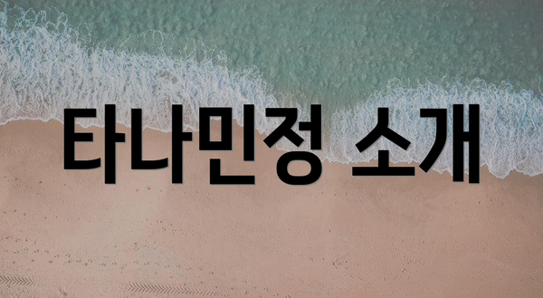 타나민정 소개