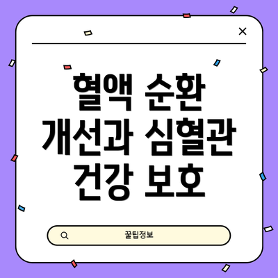 혈액 순환 개선과 심혈관 건강 보호