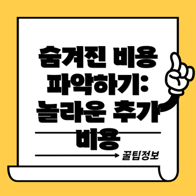 숨겨진 비용 파악하기: 놀라운 추가 비용