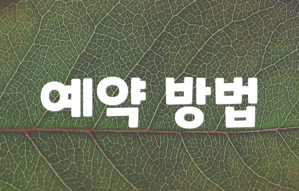 예약 방법