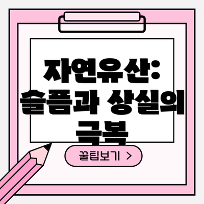 자연유산: 슬픔과 상실의 극복