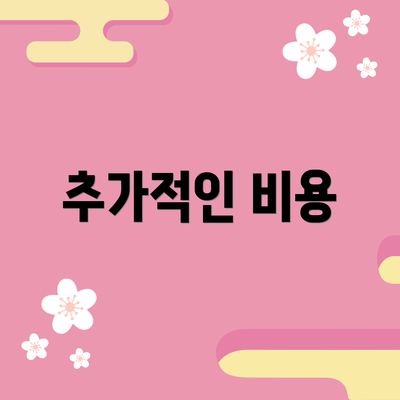 추가적인 비용