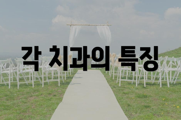 각 치과의 특징