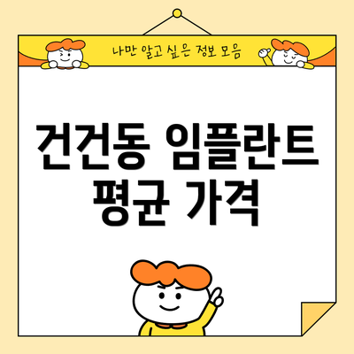 건건동 임플란트 평균 가격