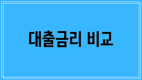 대출금리 비교