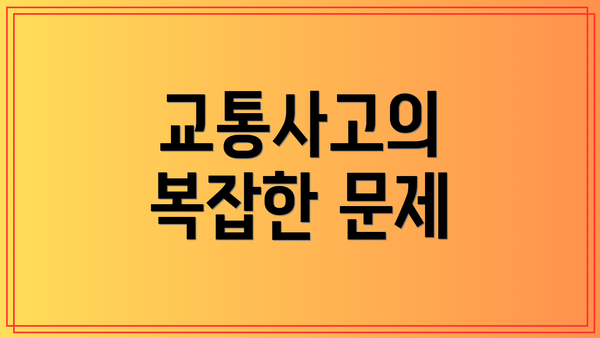 교통사고의 복잡한 문제
