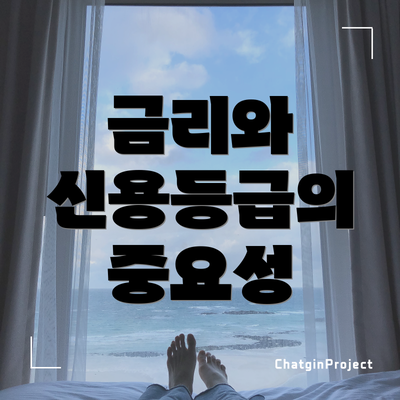 금리와 신용등급의 중요성