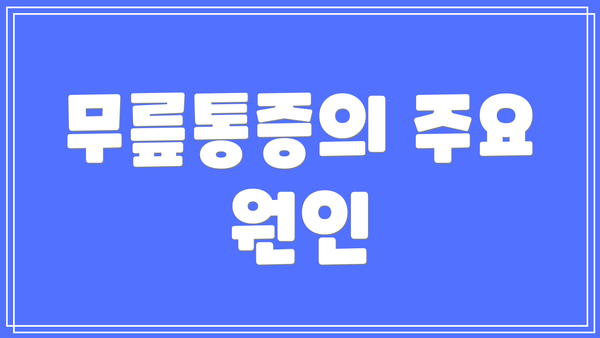 무릎통증의 주요 원인