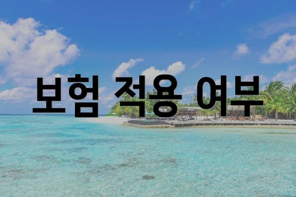 보험 적용 여부