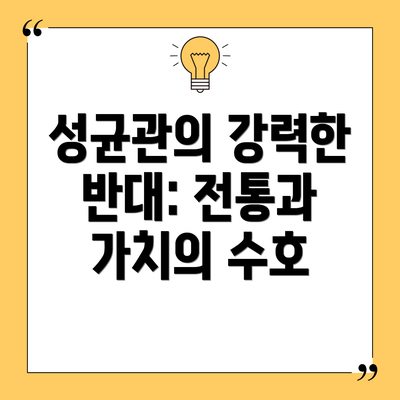 성균관의 강력한 반대: 전통과 가치의 수호