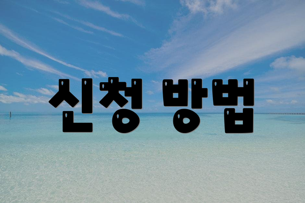 신청 방법