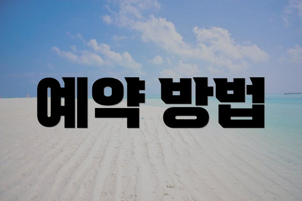 예약 방법