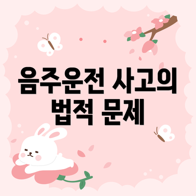 음주운전 사고의 법적 문제