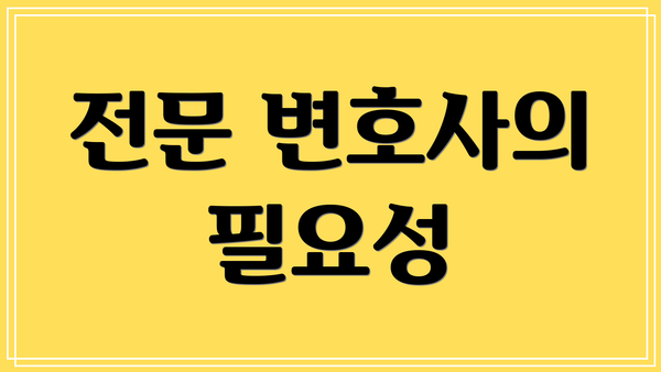 전문 변호사의 필요성
