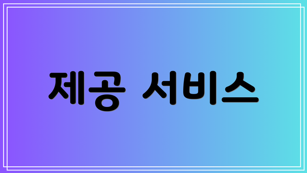 제공 서비스