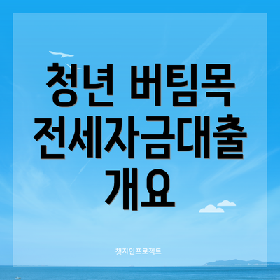 청년 버팀목 전세자금대출 개요