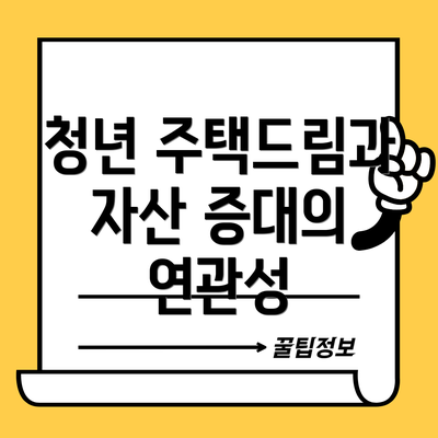 청년 주택드림과 자산 증대의 연관성
