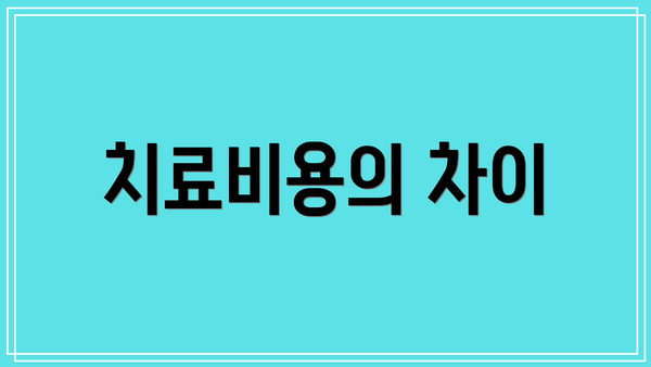 치료비용의 차이