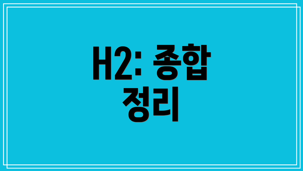 H2: 종합 정리