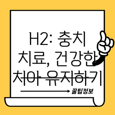 H2: 충치 치료, 건강한 치아 유지하기